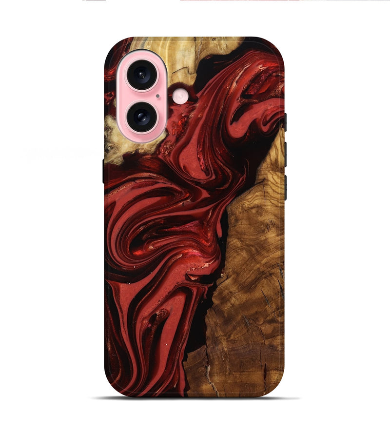 iPhone 16 Wood Live Edge Phone Case - Ismael (Ancient Olive, 818765)