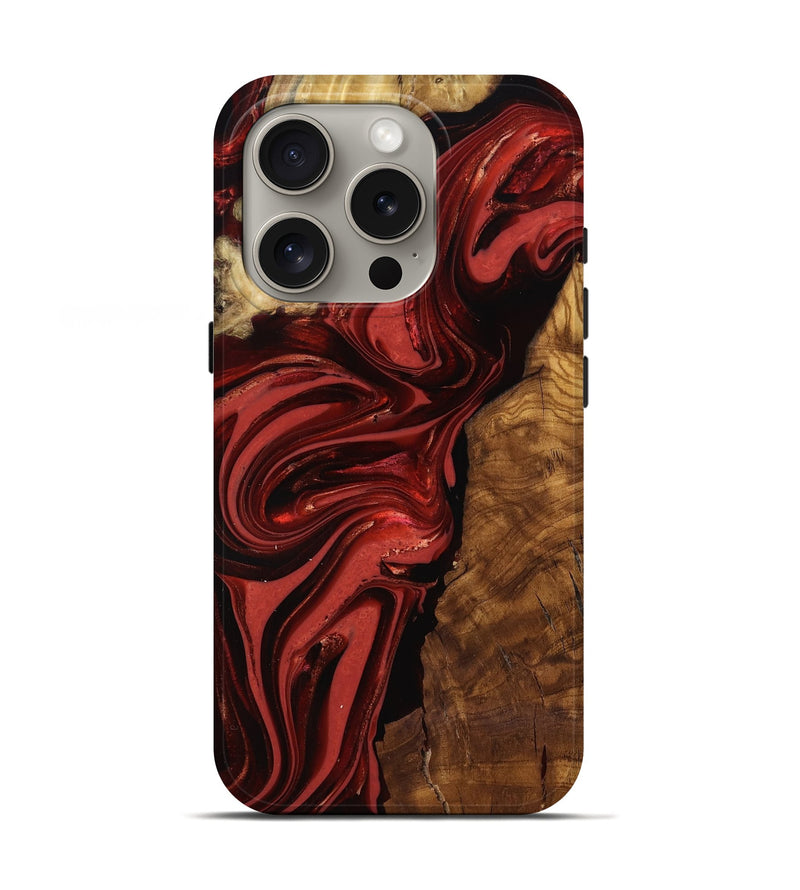 iPhone 16 Pro Wood Live Edge Phone Case - Ismael (Ancient Olive, 818765)