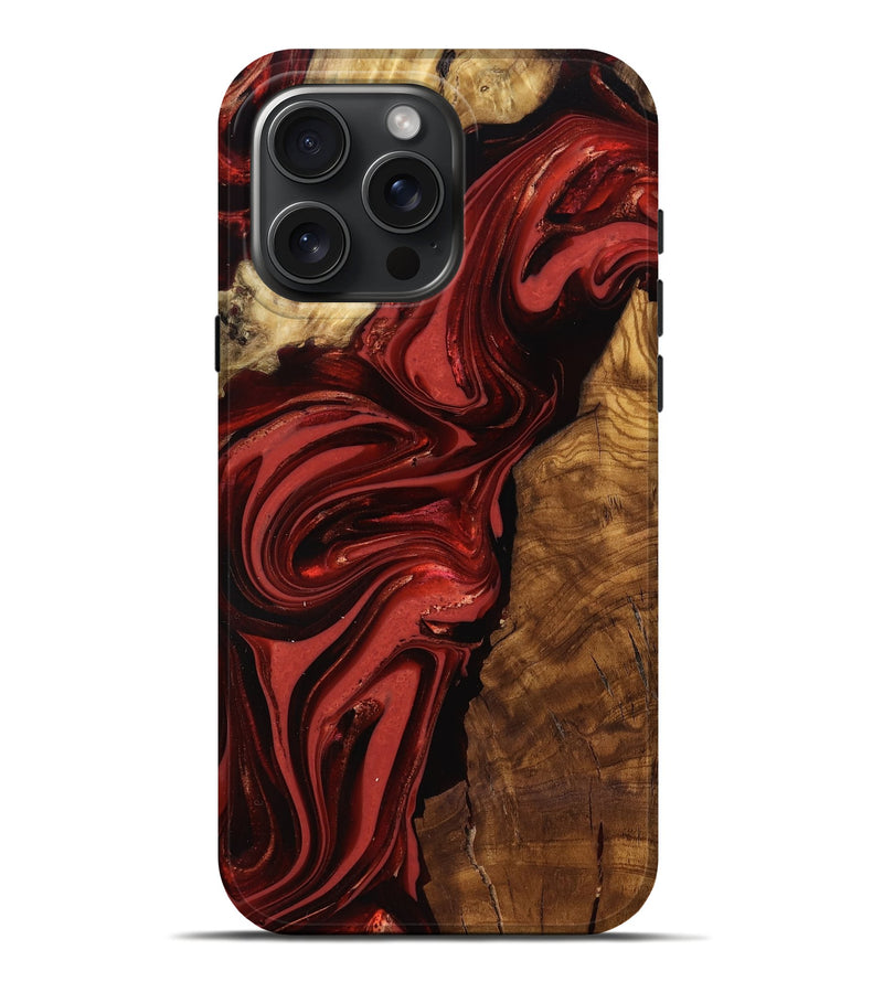 iPhone 16 Pro Max Wood Live Edge Phone Case - Ismael (Ancient Olive, 818765)