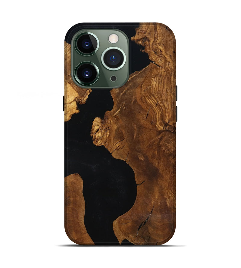 iPhone 13 Pro Wood Live Edge Phone Case - Hildred (Ancient Olive, 818766)