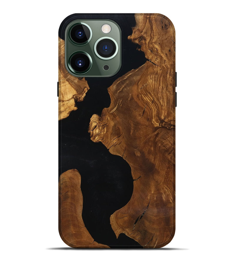 iPhone 13 Pro Max Wood Live Edge Phone Case - Hildred (Ancient Olive, 818766)