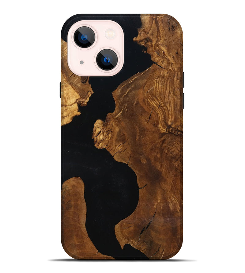 iPhone 14 Plus Wood Live Edge Phone Case - Hildred (Ancient Olive, 818766)