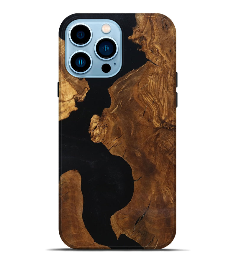 iPhone 14 Pro Max Wood Live Edge Phone Case - Hildred (Ancient Olive, 818766)