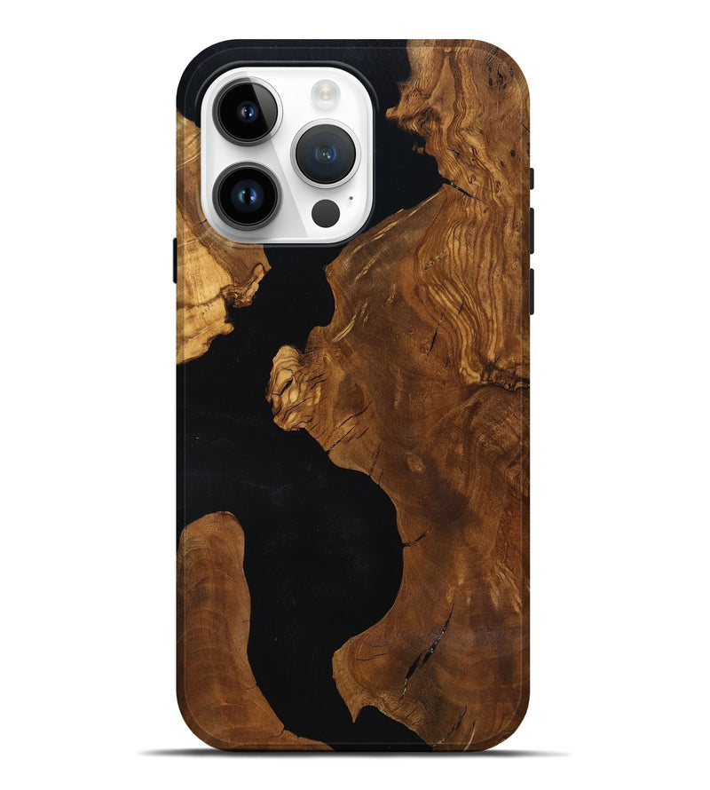 iPhone 15 Pro Max Wood Live Edge Phone Case - Hildred (Ancient Olive, 818766)