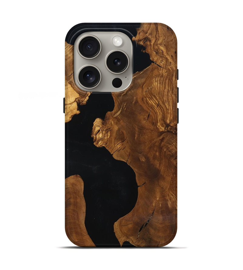 iPhone 16 Pro Wood Live Edge Phone Case - Hildred (Ancient Olive, 818766)