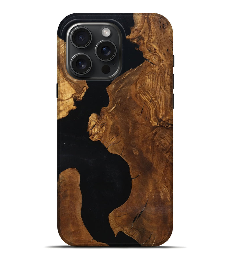 iPhone 16 Pro Max Wood Live Edge Phone Case - Hildred (Ancient Olive, 818766)
