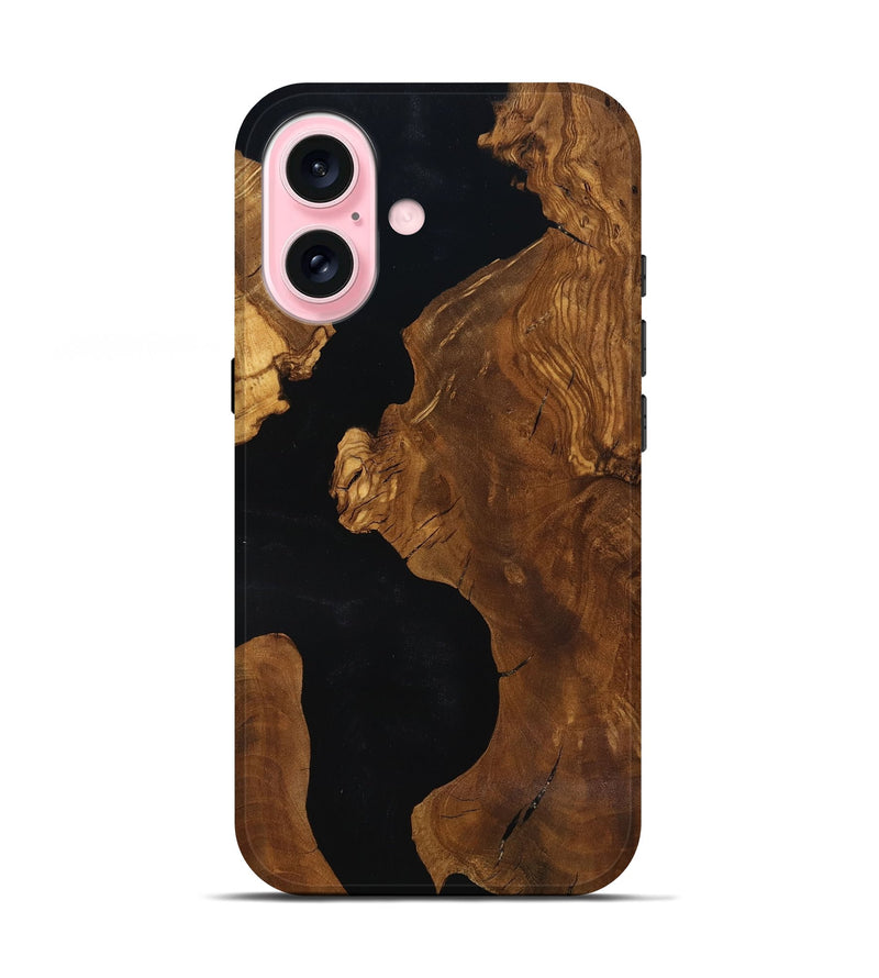 iPhone 17 Wood Live Edge Phone Case - Hildred (Ancient Olive, 818766)