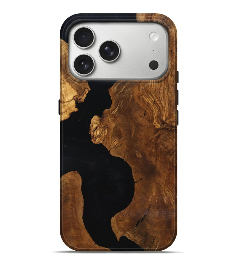 iPhone 17 Pro Max Wood Live Edge Phone Case - Hildred (Ancient Olive, 818766)
