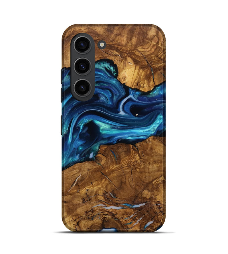 Galaxy S23 Wood Live Edge Phone Case - Ben (Ancient Olive, 818767)