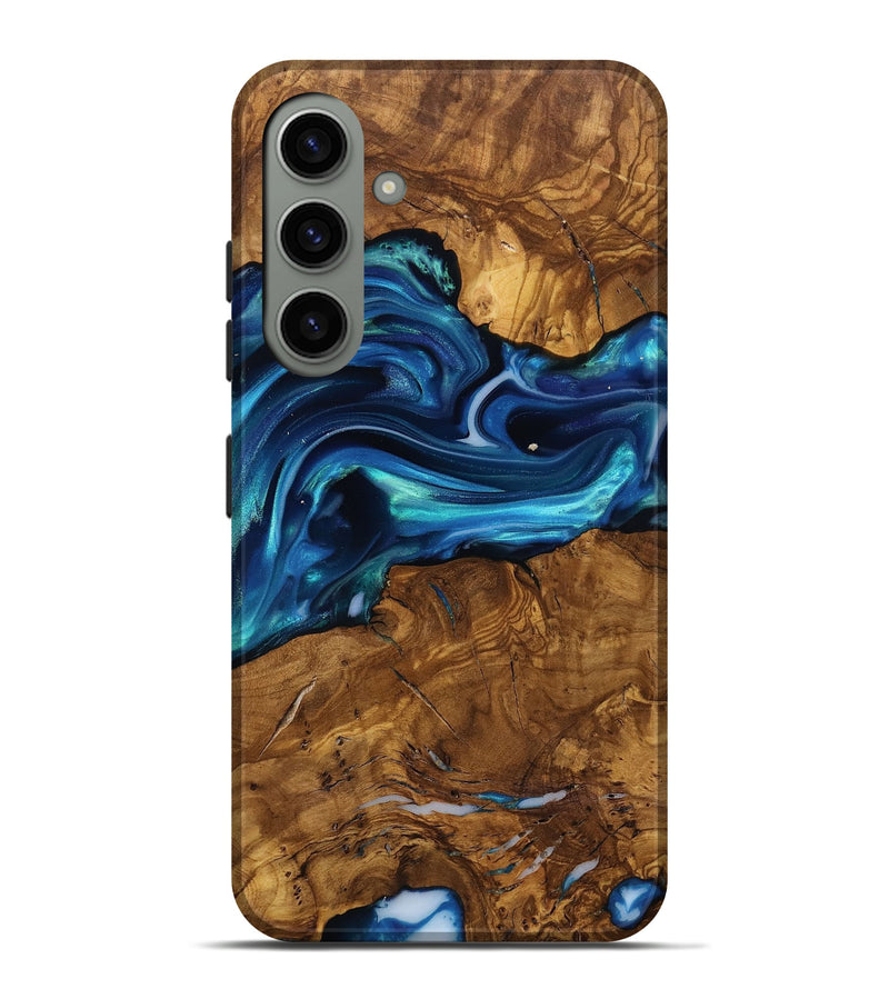 Galaxy S24 Plus Wood Live Edge Phone Case - Ben (Ancient Olive, 818767)