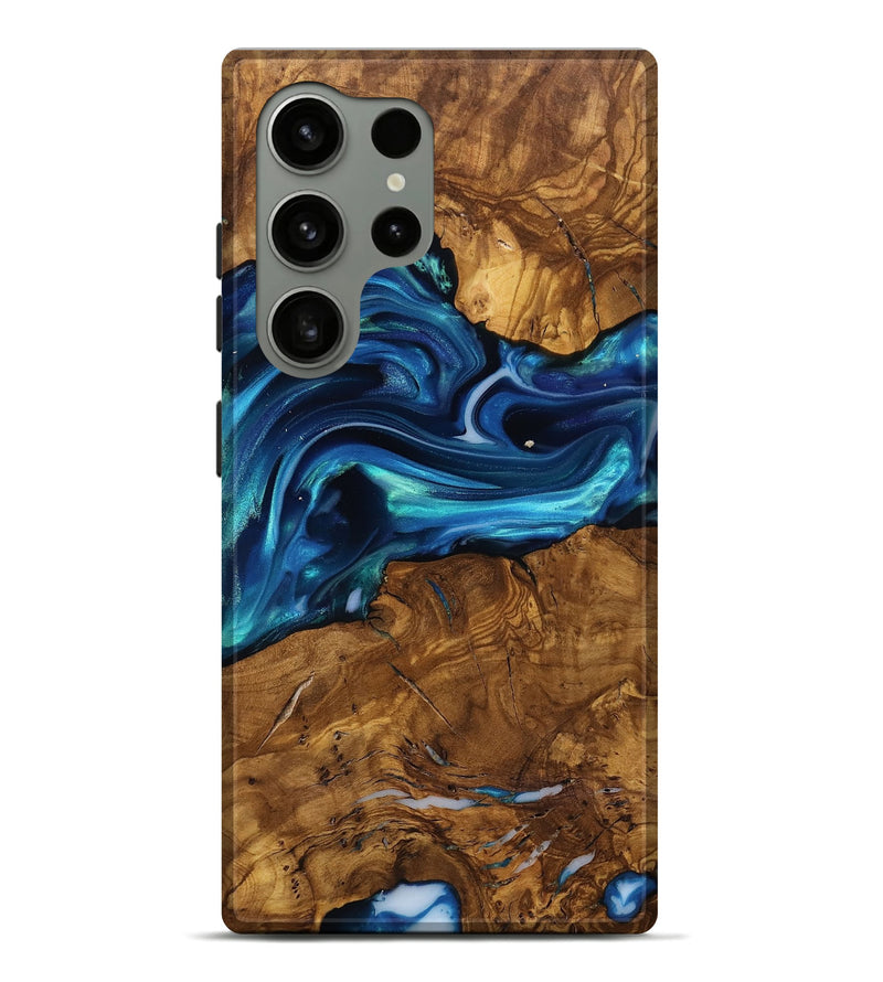 Galaxy S24 Ultra Wood Live Edge Phone Case - Ben (Ancient Olive, 818767)