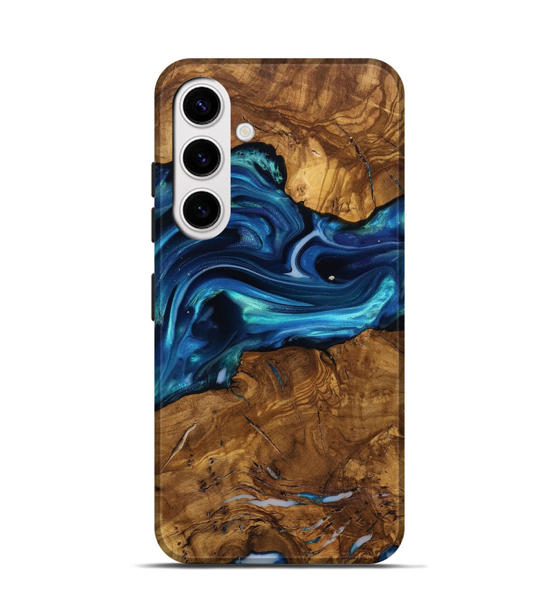 Galaxy S25 Wood Live Edge Phone Case - Ben (Ancient Olive, 818767)