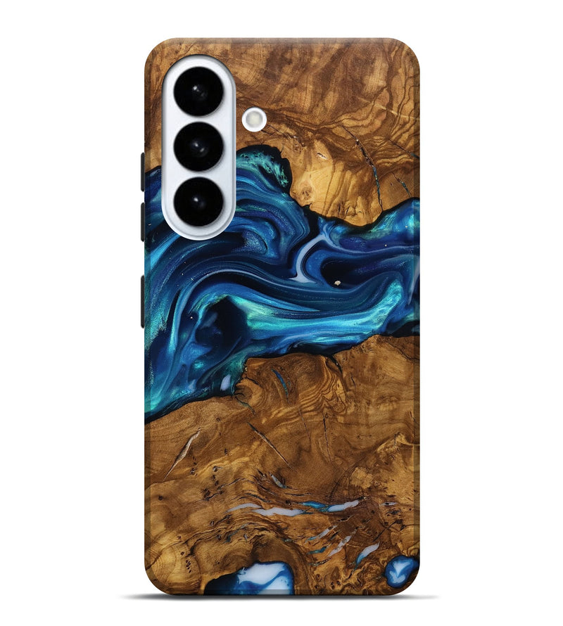 Galaxy S26 Plus Wood Live Edge Phone Case - Ben (Ancient Olive, 818767)