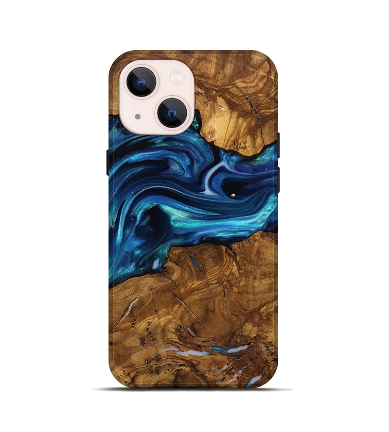 iPhone 13 mini Wood Live Edge Phone Case - Ben (Ancient Olive, 818767)