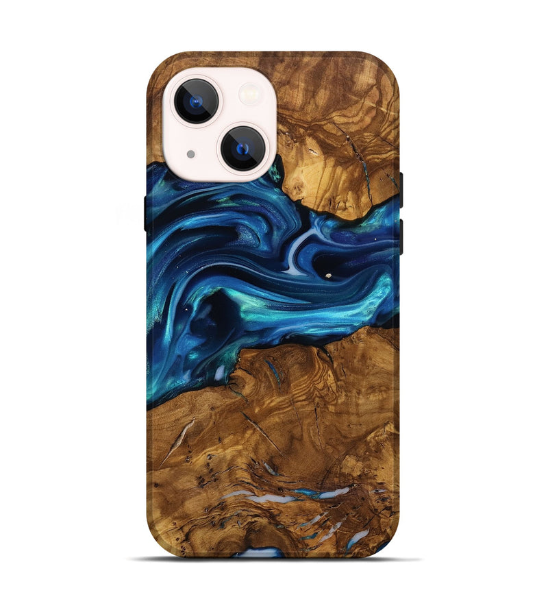 iPhone 14 Wood Live Edge Phone Case - Ben (Ancient Olive, 818767)