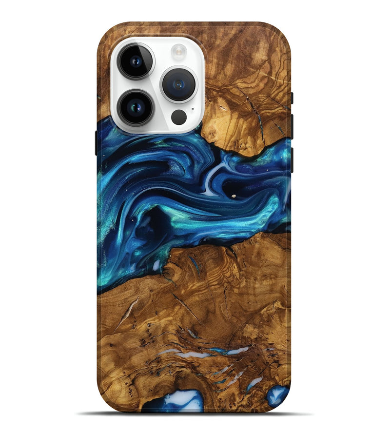 iPhone 15 Pro Max Wood Live Edge Phone Case - Ben (Ancient Olive, 818767)