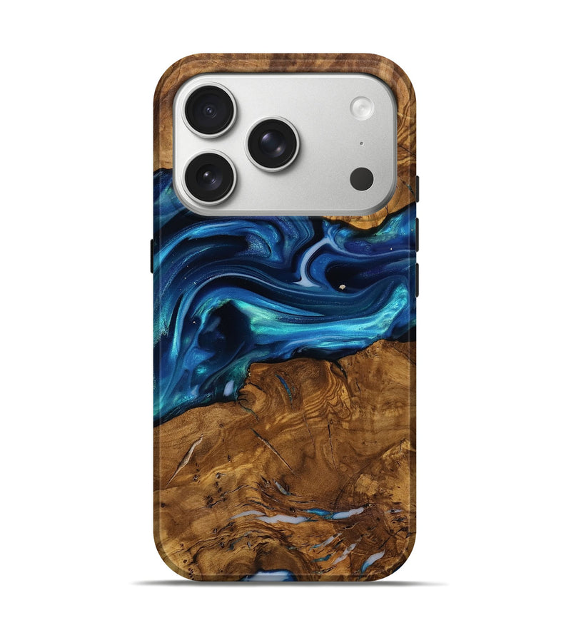 iPhone 17 Pro Wood Live Edge Phone Case - Ben (Ancient Olive, 818767)