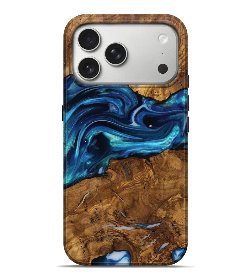 iPhone 17 Pro Max Wood Live Edge Phone Case - Ben (Ancient Olive, 818767)