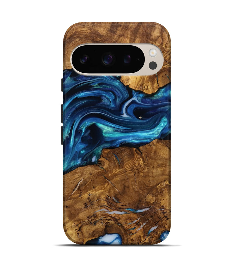 Pixel 9 Pro Wood Live Edge Phone Case - Ben (Ancient Olive, 818767)