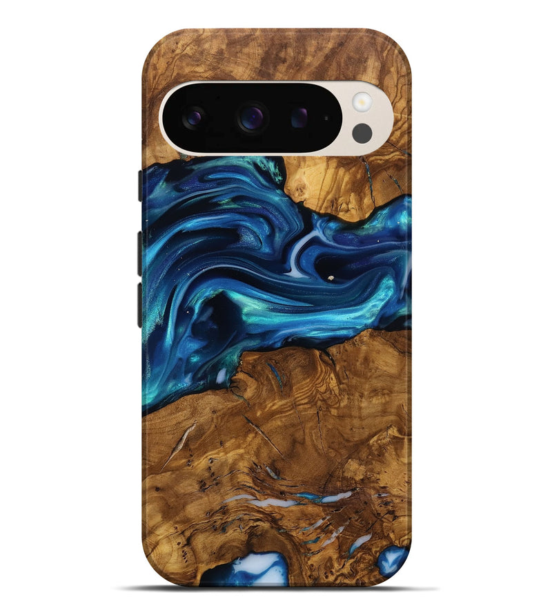 Pixel 9 Pro XL Wood Live Edge Phone Case - Ben (Ancient Olive, 818767)