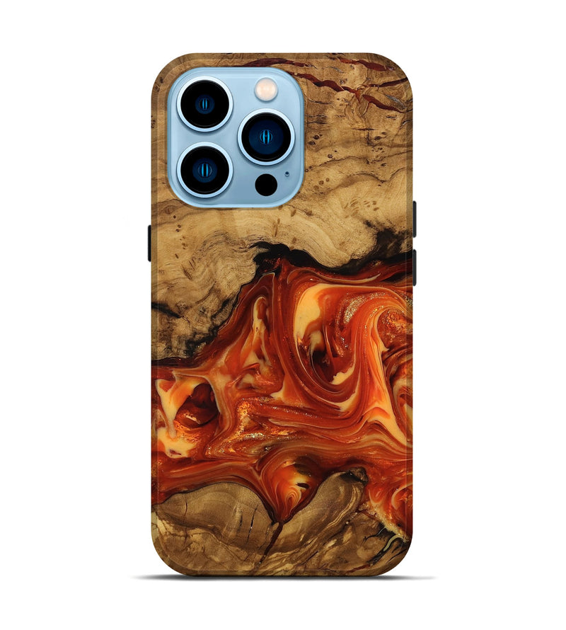 iPhone 14 Pro Wood Live Edge Phone Case - Socorro (Ancient Olive, 818768)