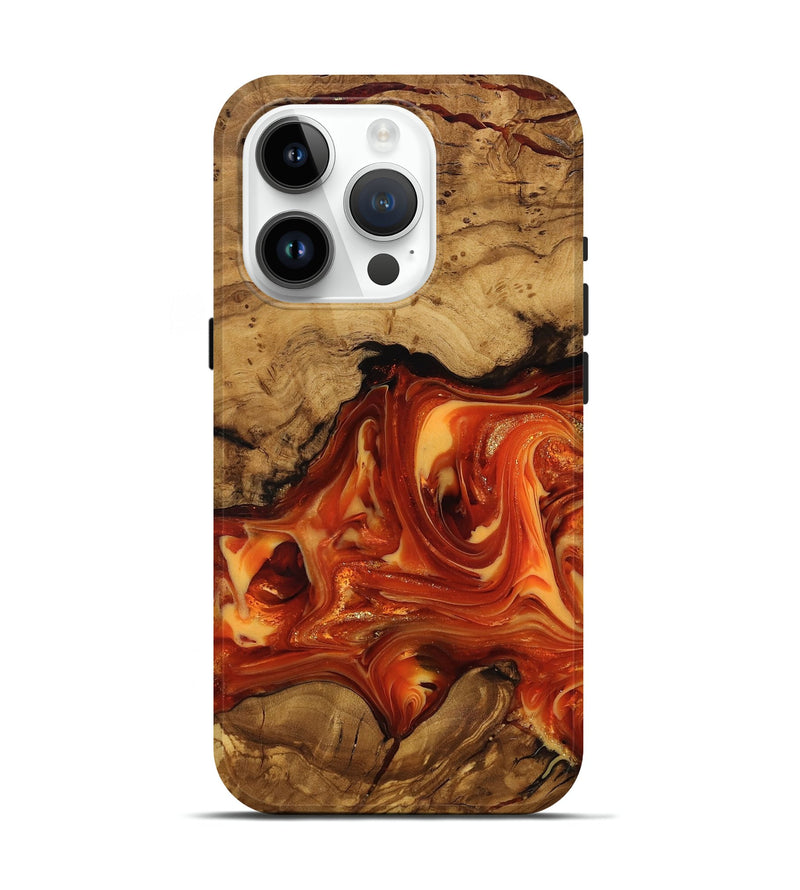 iPhone 15 Pro Wood Live Edge Phone Case - Socorro (Ancient Olive, 818768)