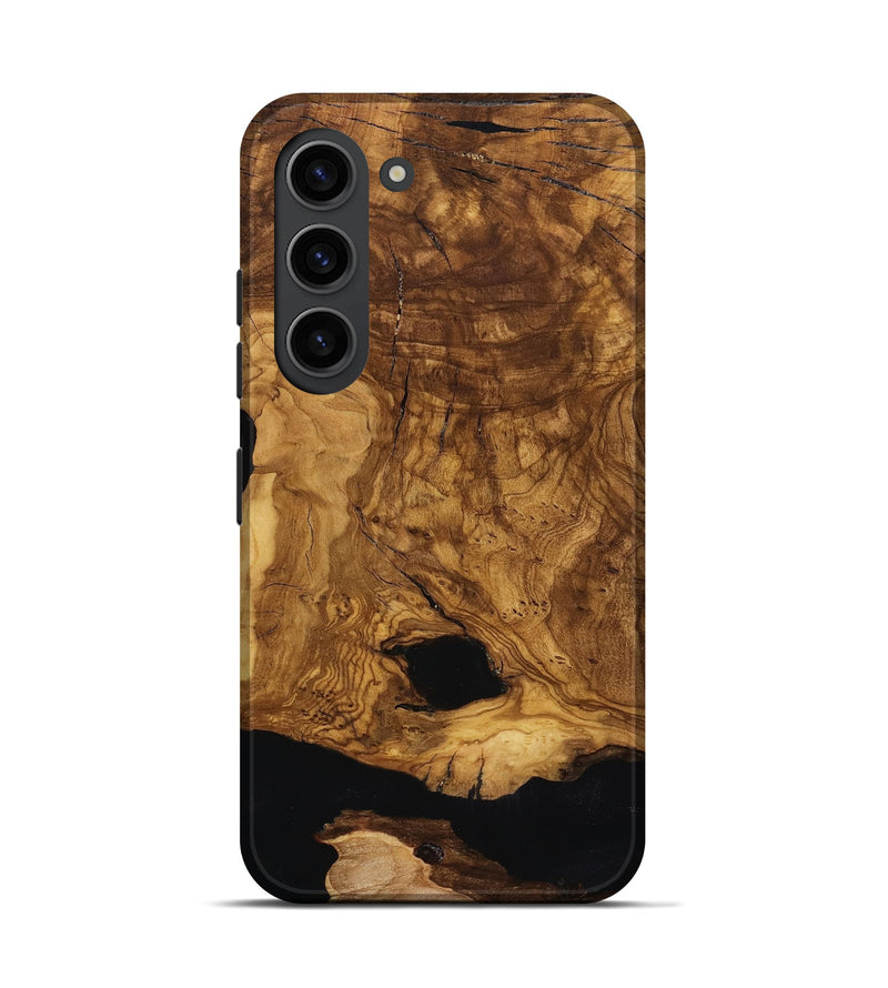 Galaxy S23 Wood Live Edge Phone Case - Leatha (Ancient Olive, 818769)