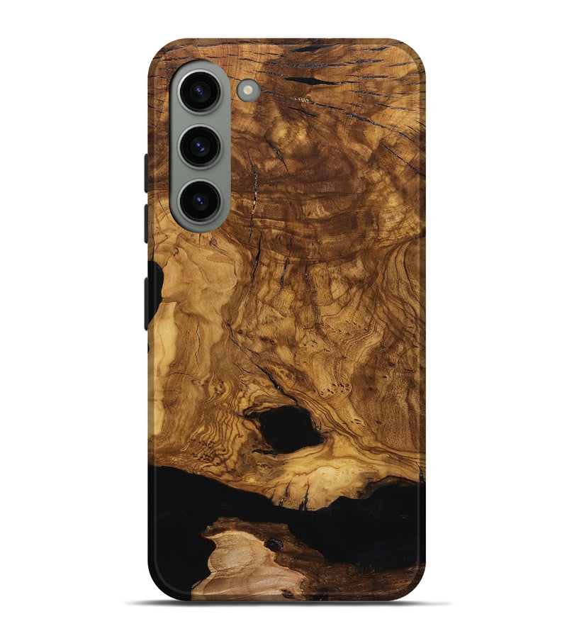 Galaxy S23 Plus Wood Live Edge Phone Case - Leatha (Ancient Olive, 818769)