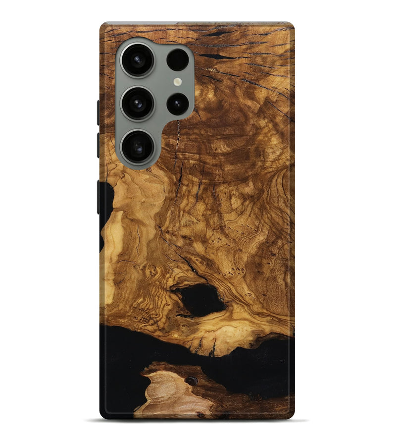 Galaxy S24 Ultra Wood Live Edge Phone Case - Leatha (Ancient Olive, 818769)