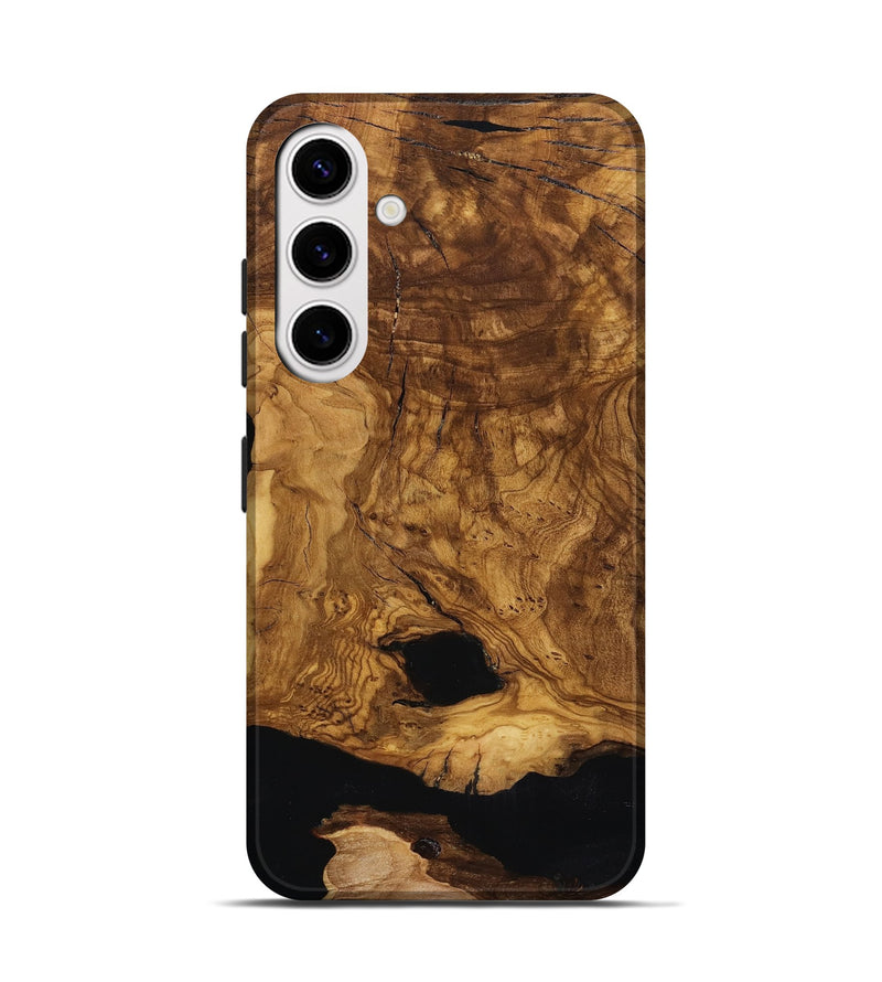 Galaxy S25 Wood Live Edge Phone Case - Leatha (Ancient Olive, 818769)