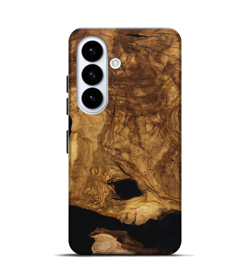 Galaxy S26 Wood Live Edge Phone Case - Leatha (Ancient Olive, 818769)