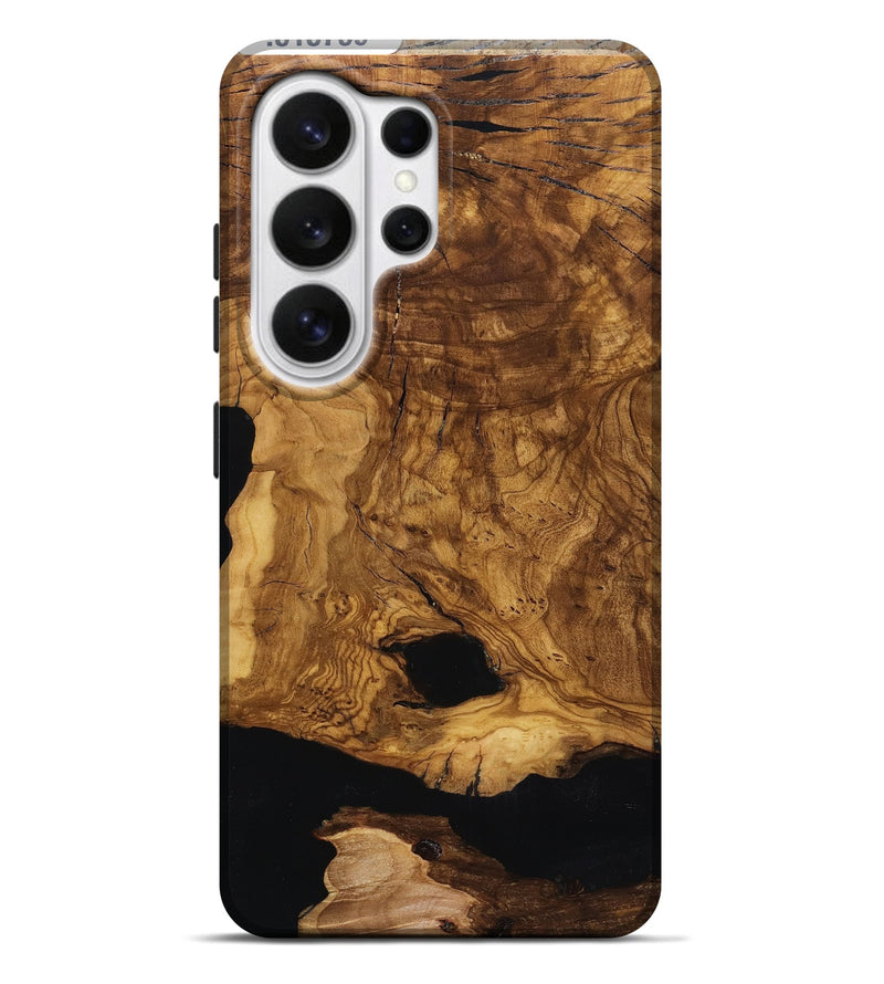 Galaxy S26 Ultra Wood Live Edge Phone Case - Leatha (Ancient Olive, 818769)