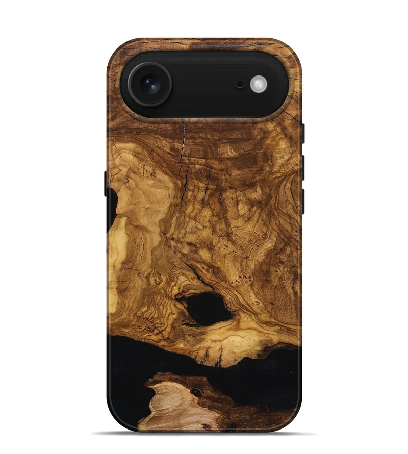iPhone 17 Air Wood Live Edge Phone Case - Leatha (Ancient Olive, 818769)