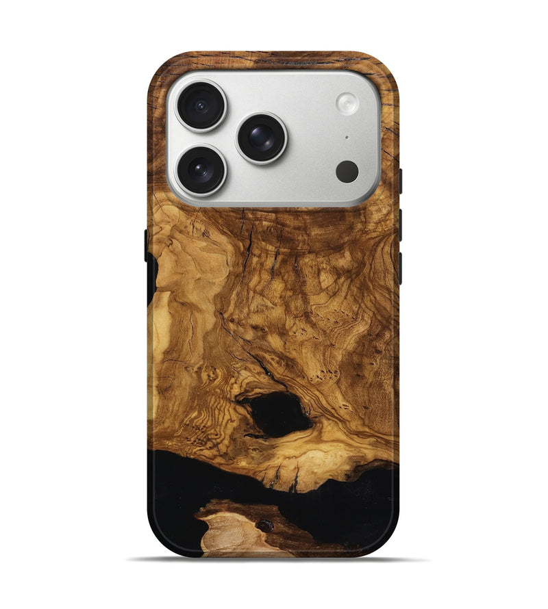 iPhone 17 Pro Wood Live Edge Phone Case - Leatha (Ancient Olive, 818769)
