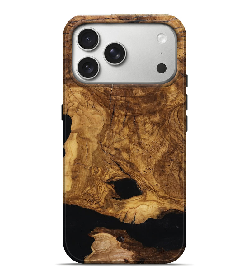 iPhone 17 Pro Max Wood Live Edge Phone Case - Leatha (Ancient Olive, 818769)