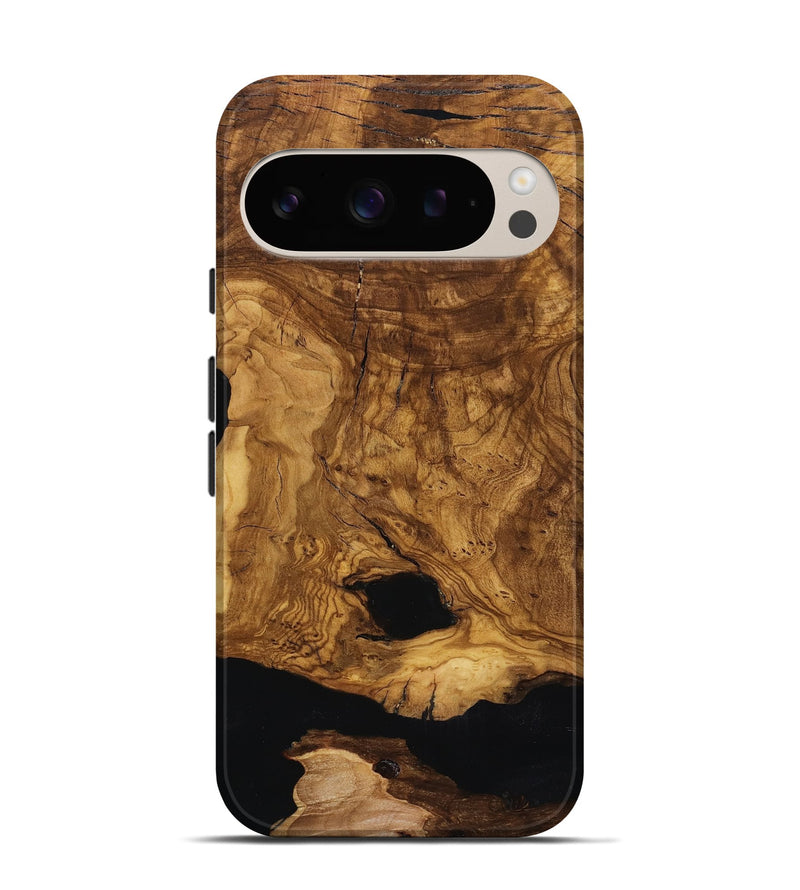 Pixel 9 Wood Live Edge Phone Case - Leatha (Ancient Olive, 818769)
