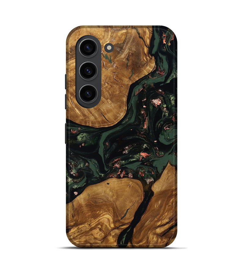 Galaxy S23 Wood Live Edge Phone Case - Hester (Ancient Olive, 818770)