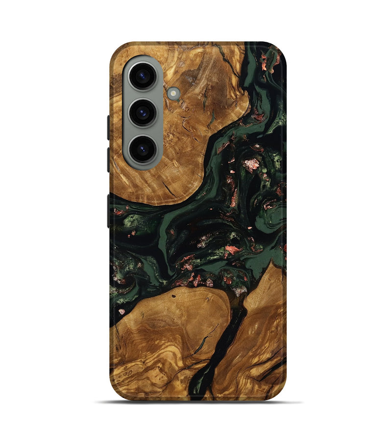 Galaxy S24 Wood Live Edge Phone Case - Hester (Ancient Olive, 818770)