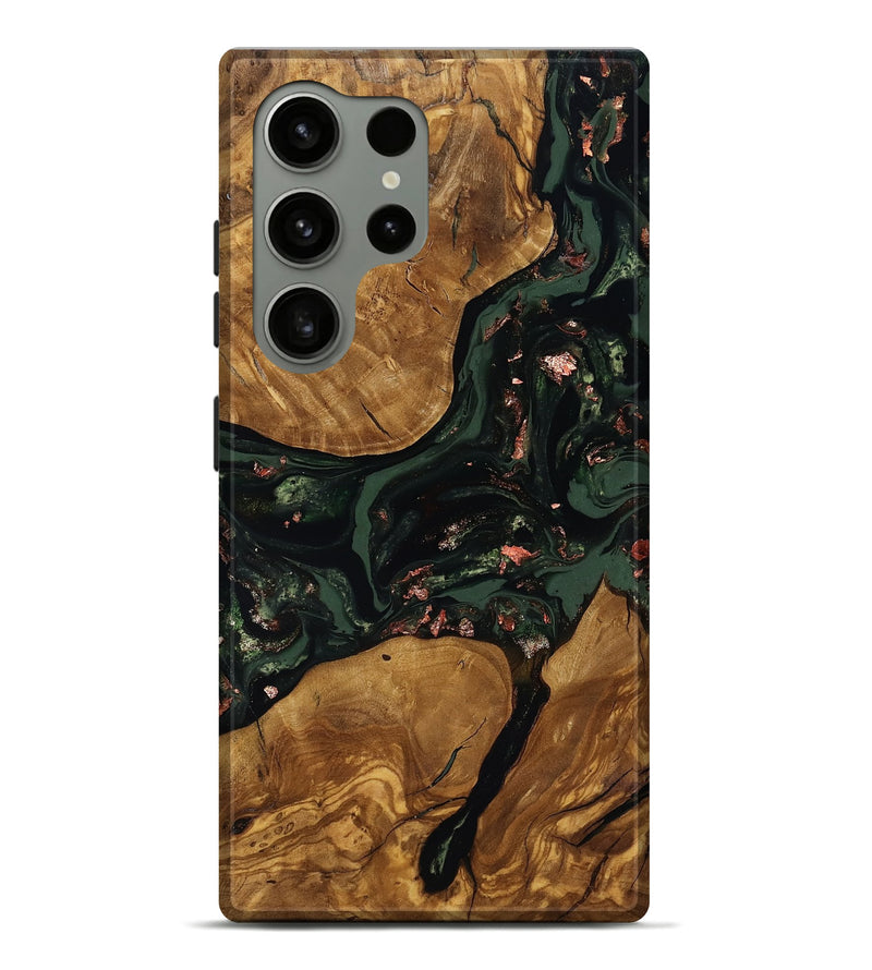Galaxy S24 Ultra Wood Live Edge Phone Case - Hester (Ancient Olive, 818770)