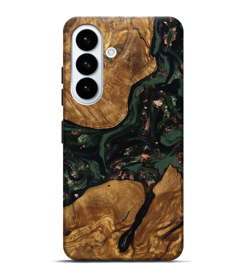 Galaxy S26 Plus Wood Live Edge Phone Case - Hester (Ancient Olive, 818770)