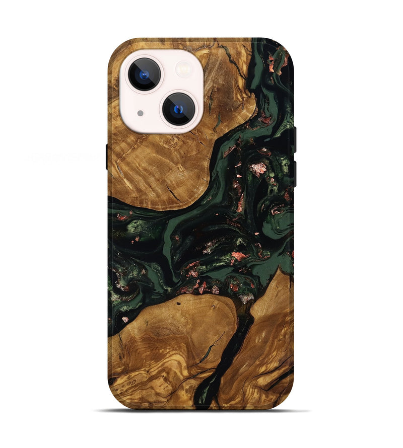 iPhone 13 Wood Live Edge Phone Case - Hester (Ancient Olive, 818770)