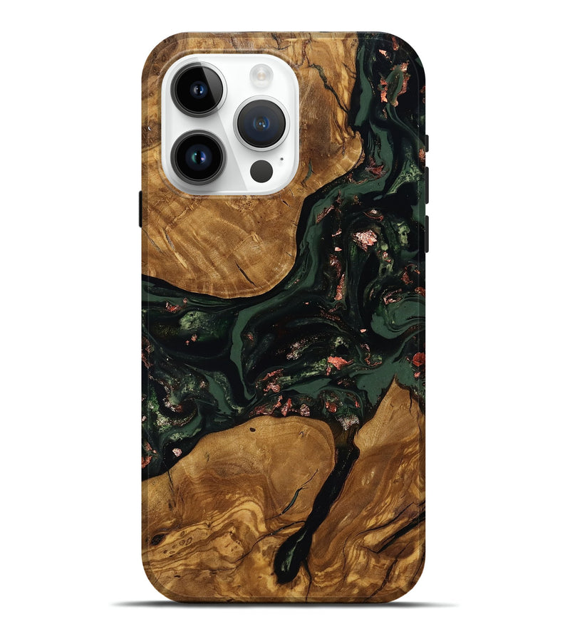 iPhone 15 Pro Max Wood Live Edge Phone Case - Hester (Ancient Olive, 818770)