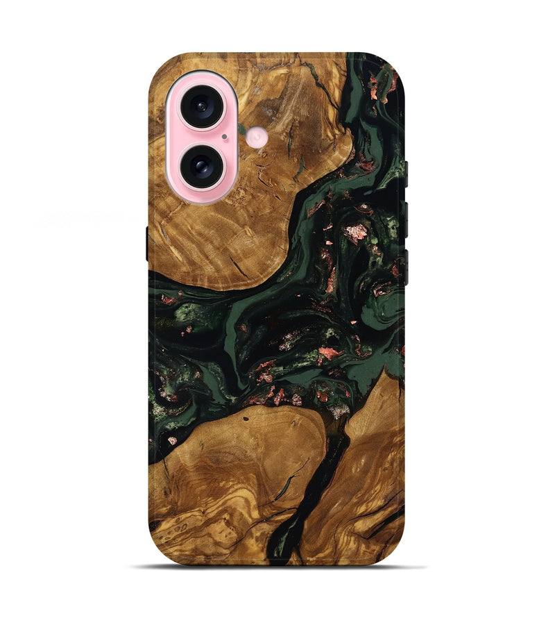 iPhone 17 Wood Live Edge Phone Case - Hester (Ancient Olive, 818770)