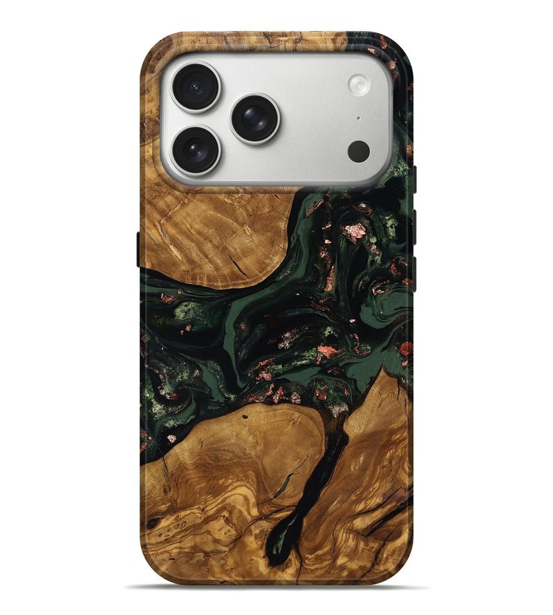 iPhone 17 Pro Max Wood Live Edge Phone Case - Hester (Ancient Olive, 818770)