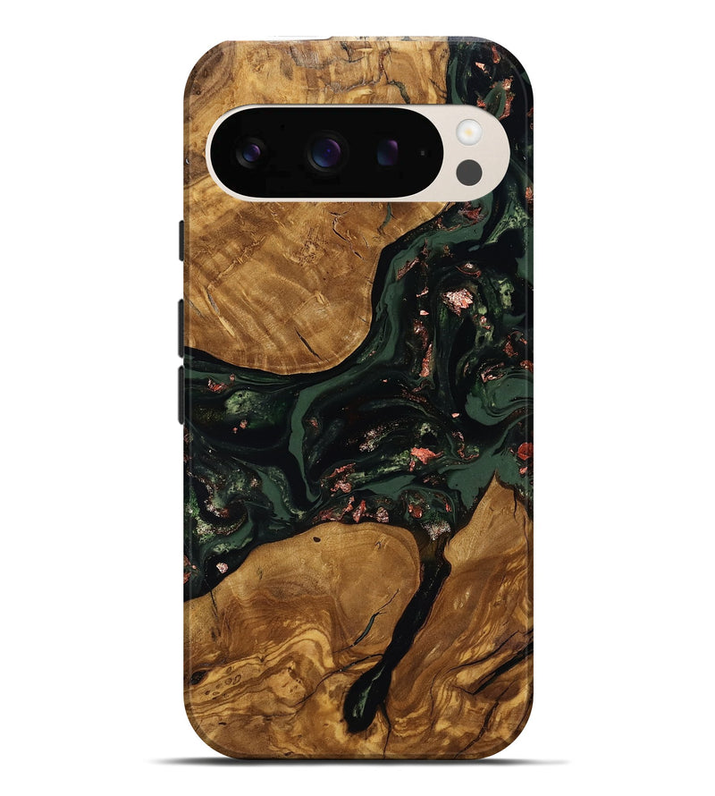 Pixel 10 Pro XL Wood Live Edge Phone Case - Hester (Ancient Olive, 818770)