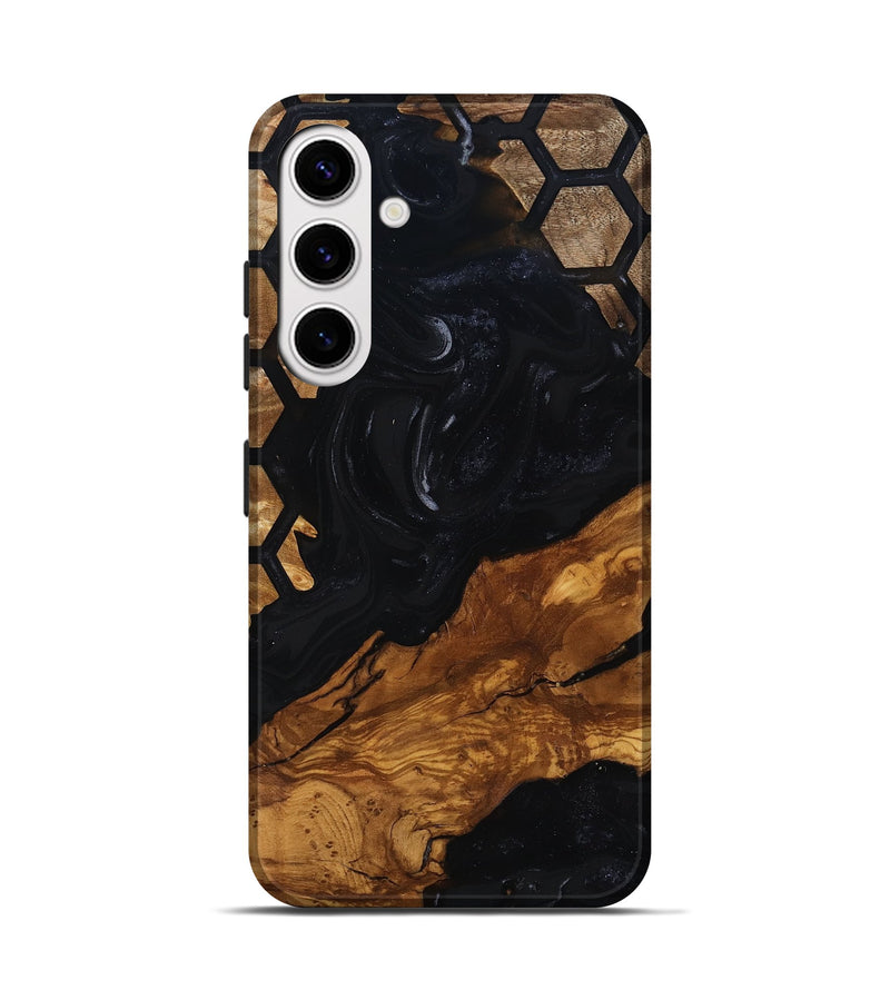 Galaxy S25 Wood Live Edge Phone Case - Sydney (Ancient Olive, 818771)