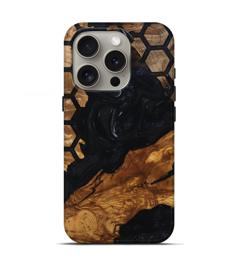 iPhone 16 Pro Wood Live Edge Phone Case - Sydney (Ancient Olive, 818771)