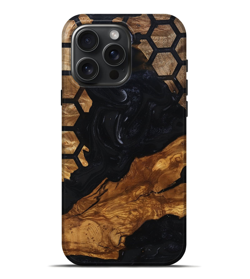 iPhone 16 Pro Max Wood Live Edge Phone Case - Sydney (Ancient Olive, 818771)