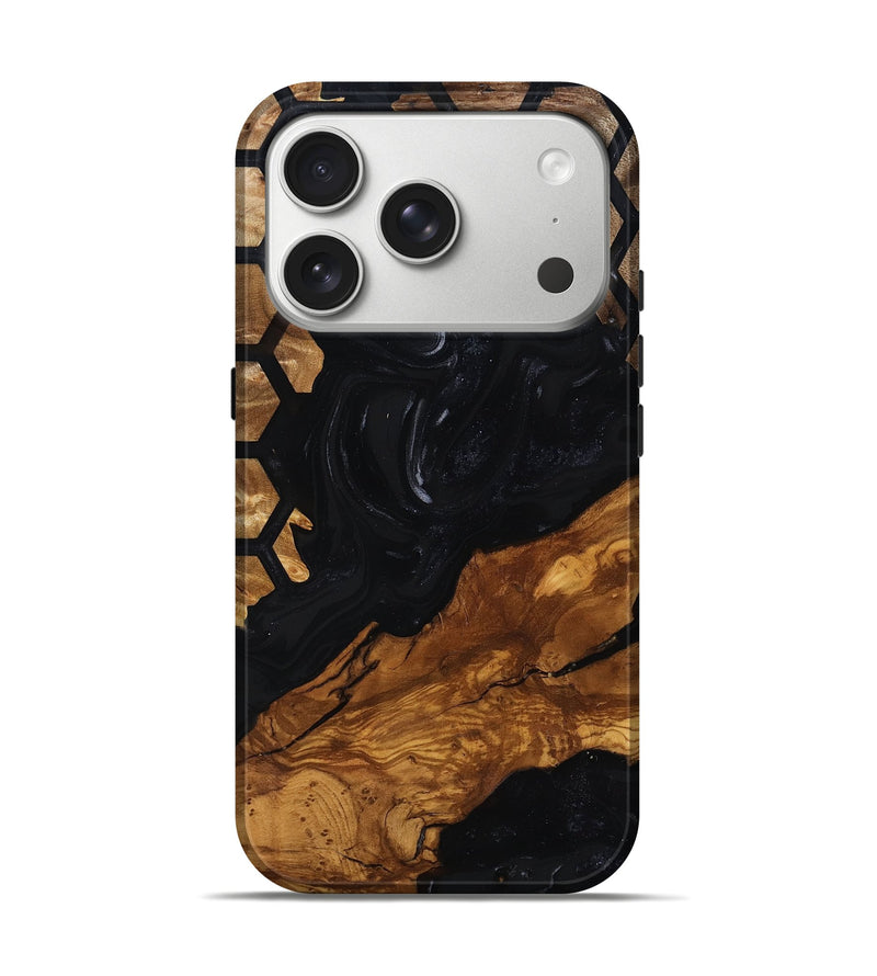 iPhone 17 Pro Wood Live Edge Phone Case - Sydney (Ancient Olive, 818771)