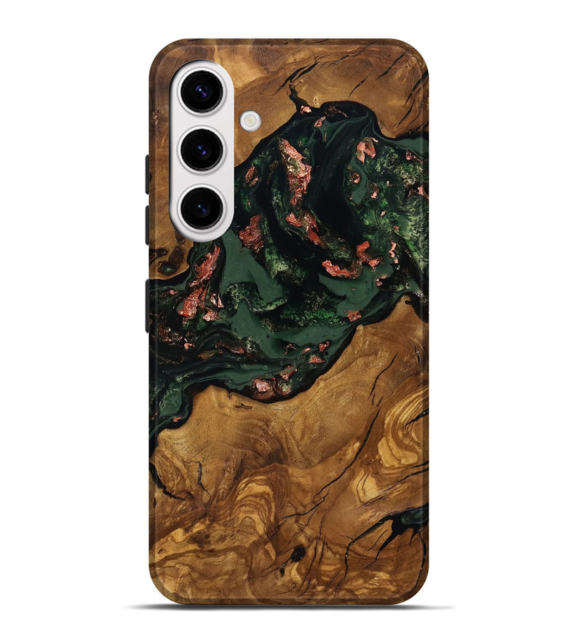 Galaxy S25 Plus Wood Live Edge Phone Case - Kahlani (Ancient Olive, 818772)